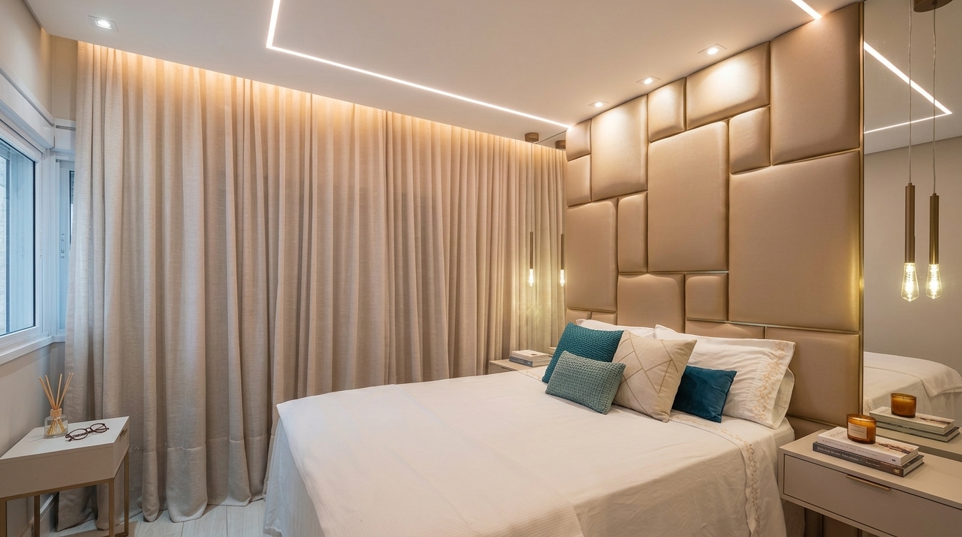 Forro de gesso com Perfil de LED