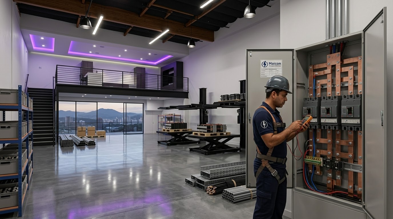Instalação elétrica para galpões comerciais