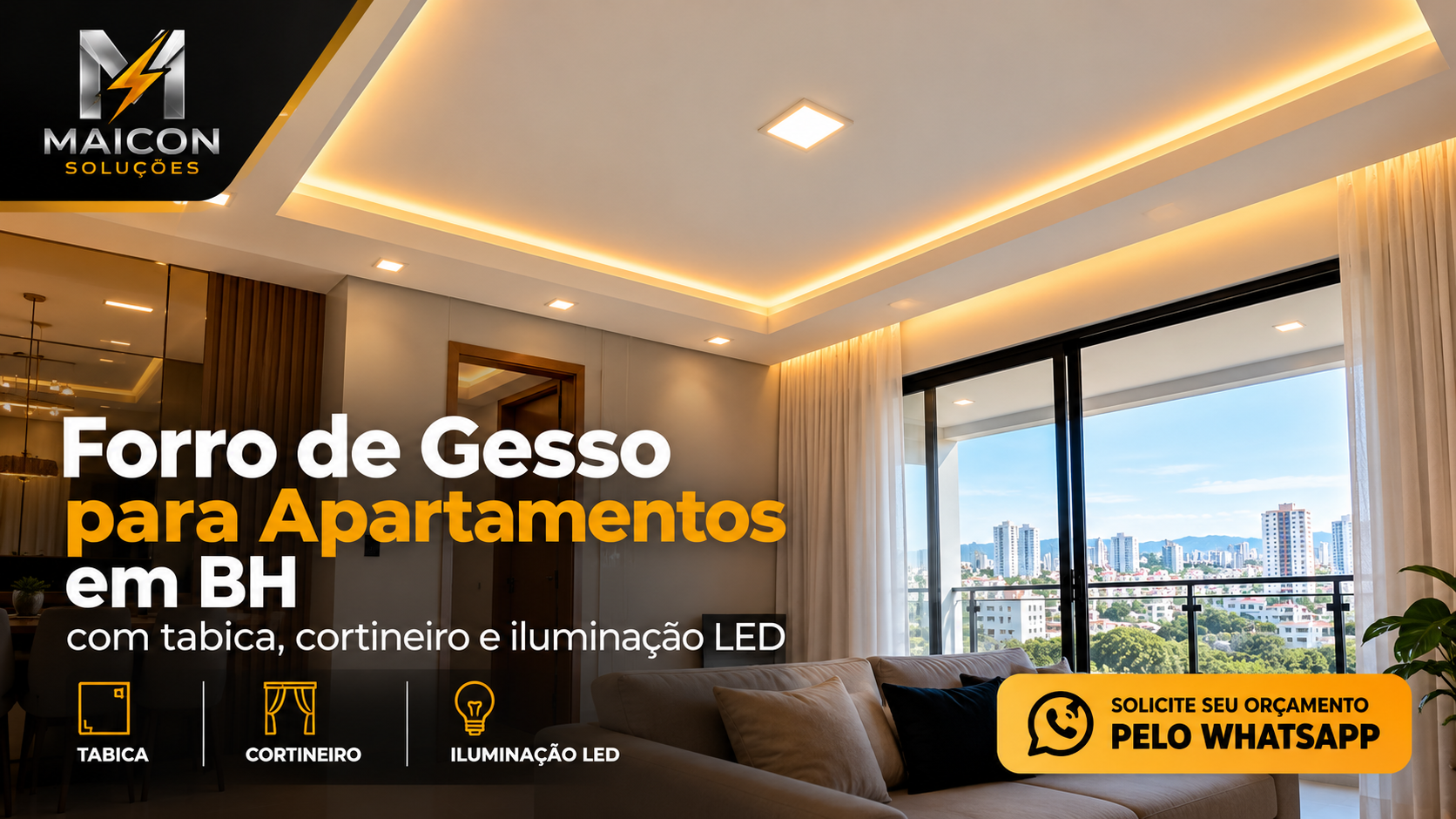 Forro de Gesso para Apartamentos em BH