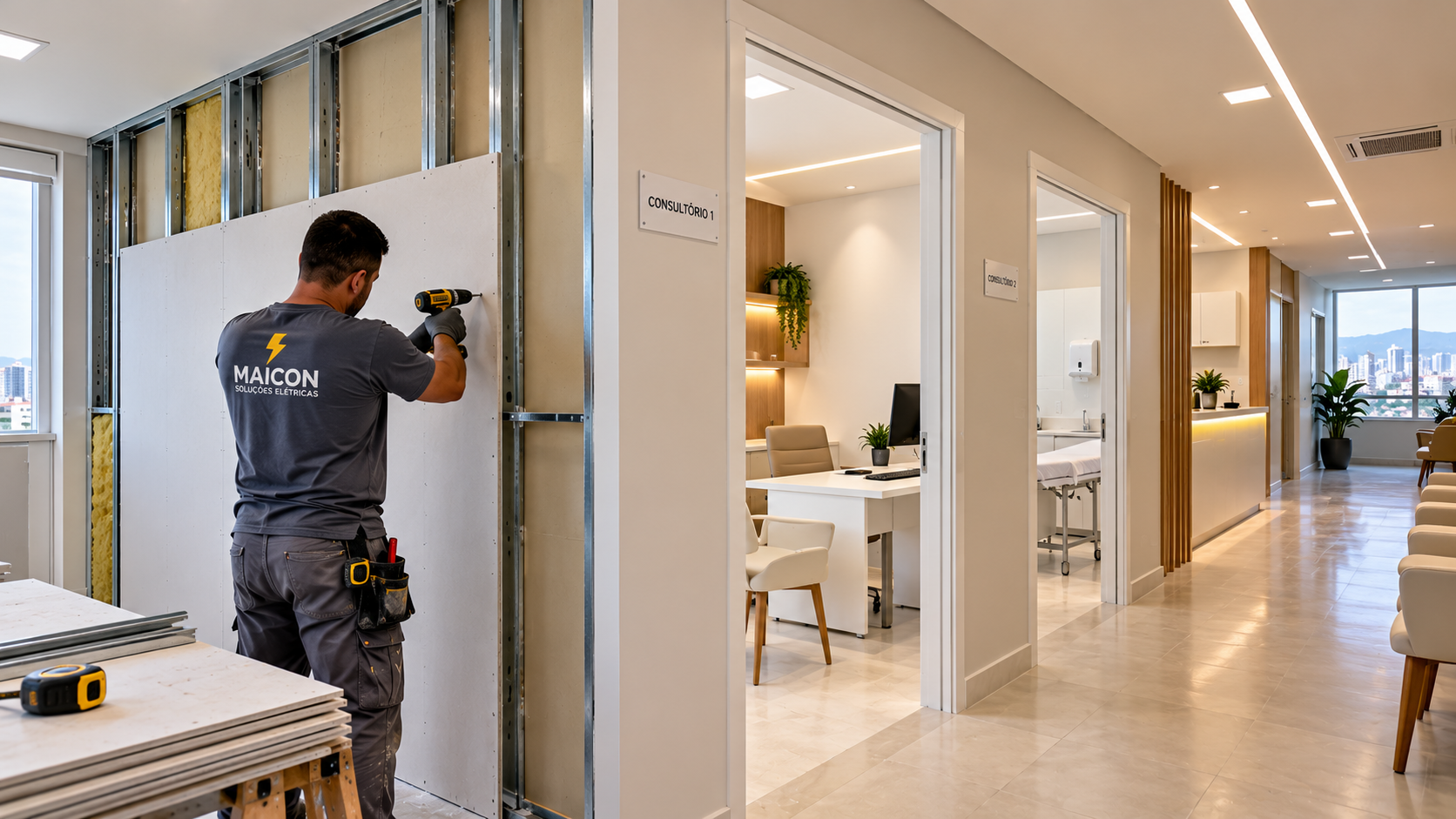 Drywall para clínicas e consultórios em Belo Horizonte